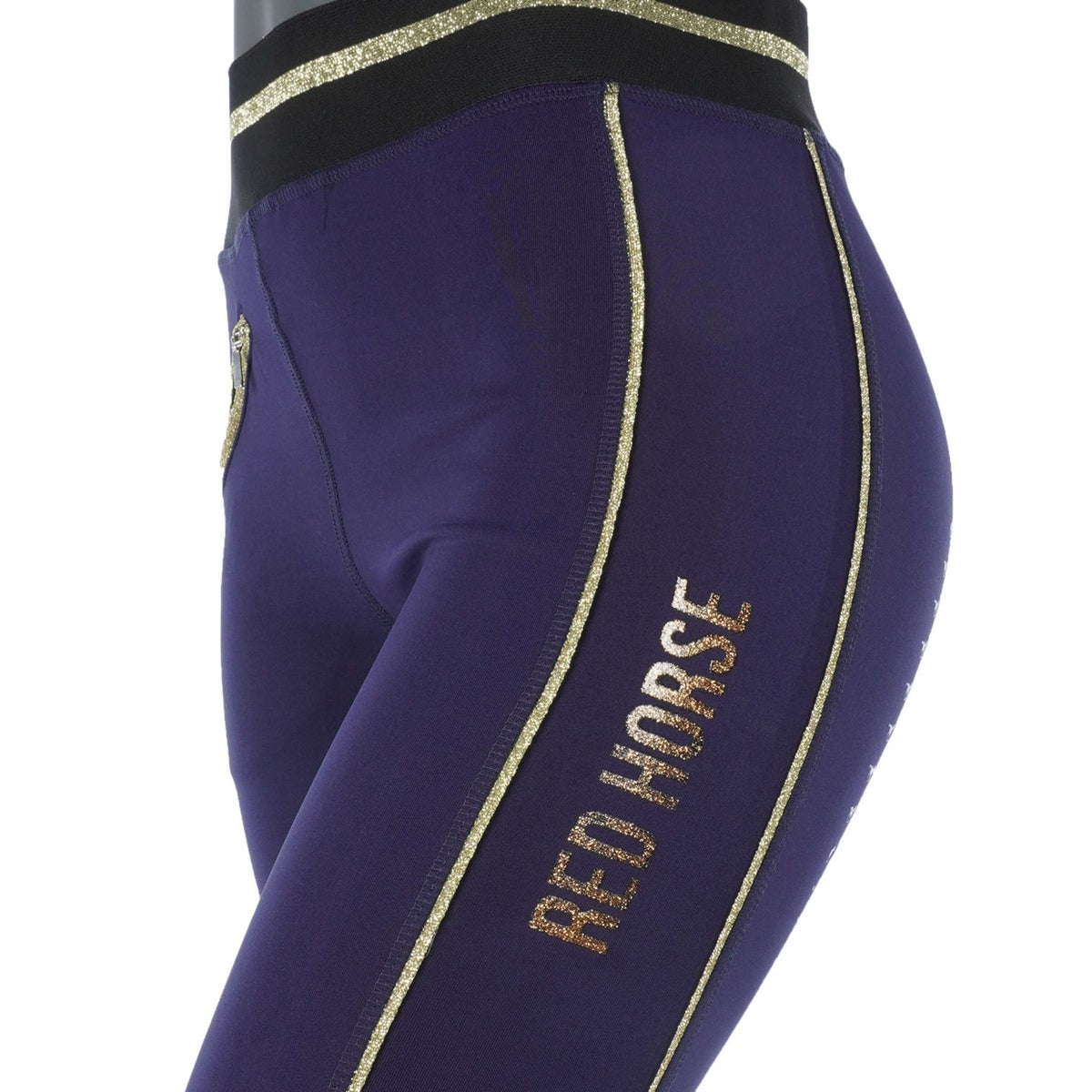 Red Horse Leggings da Equitazione Kaya Blu/Oro