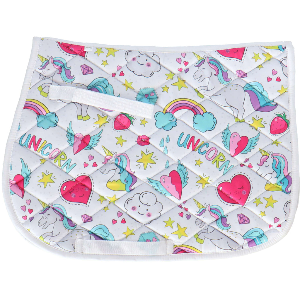 HB Sottosella Unicorn Cartoon Stampa bianca
