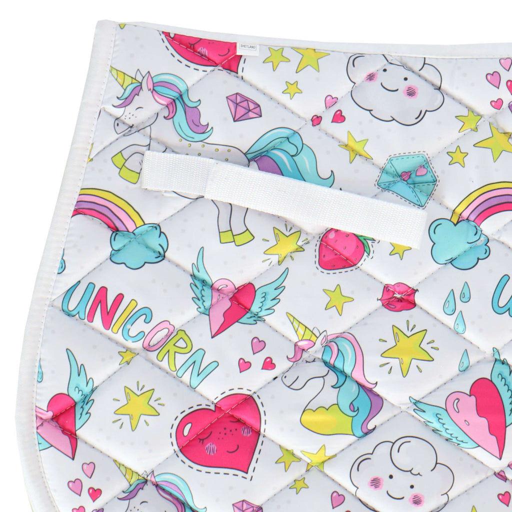 HB Sottosella Unicorn Cartoon Stampa bianca