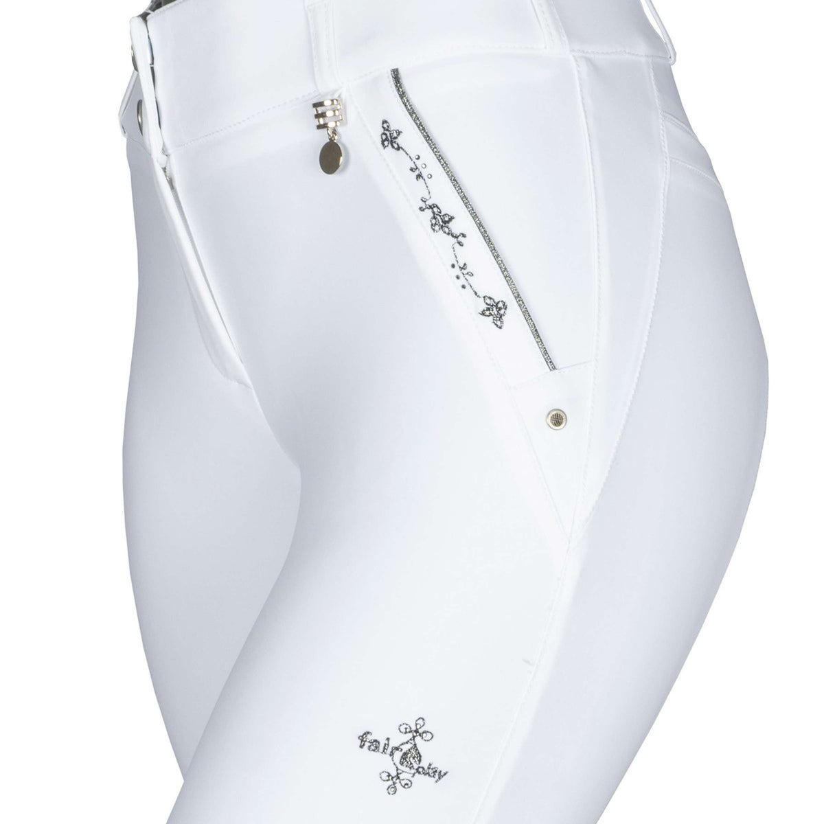 Fair Play Pantaloni da Equitazione Jasmine Fleur Bianco