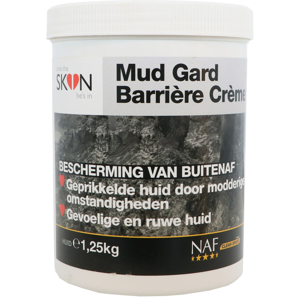 NAF Adoro la PELLE in cui si trova Mud Gard Barrier creme