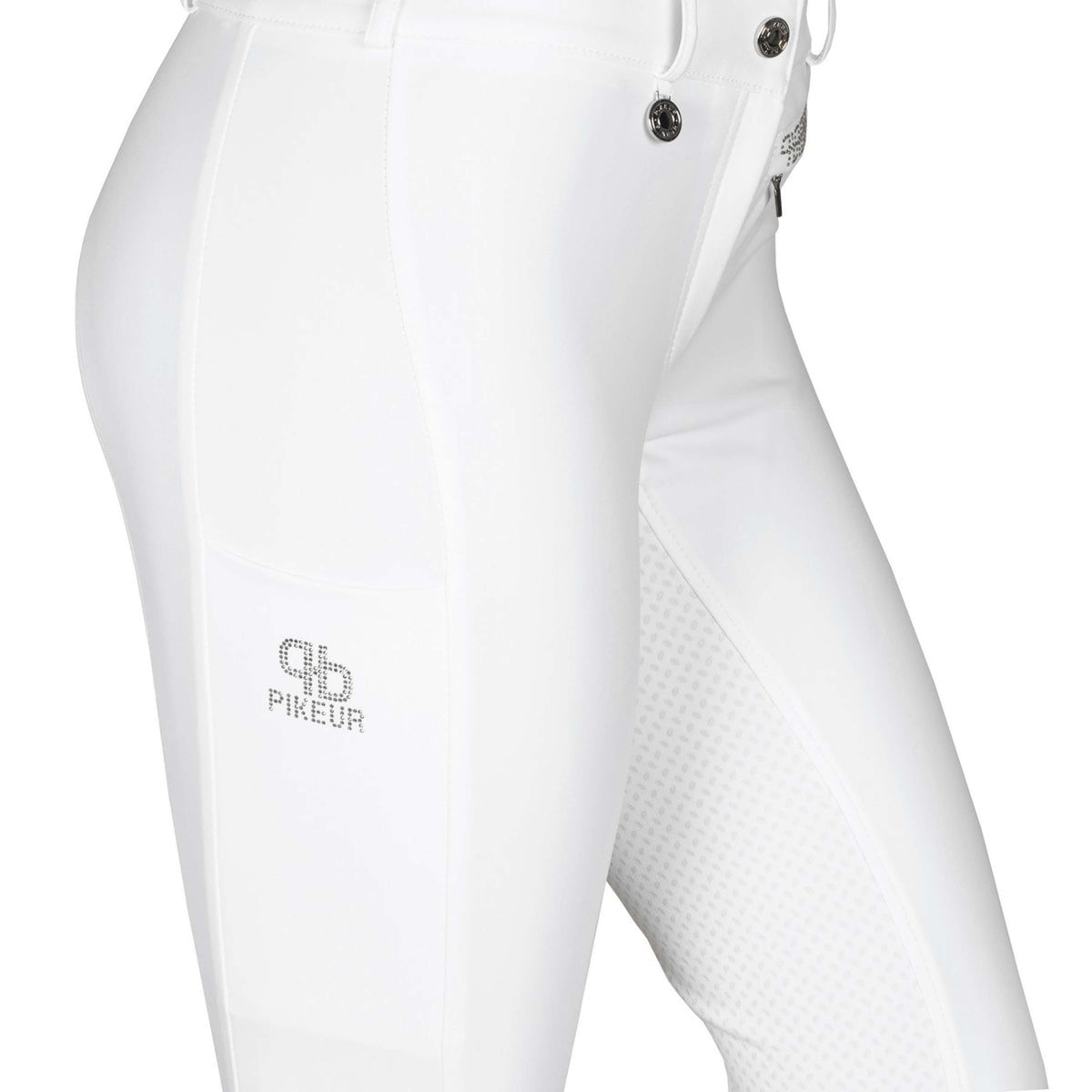 Pikeur Pantaloni da Equitazione Vally Full Grip Bianco