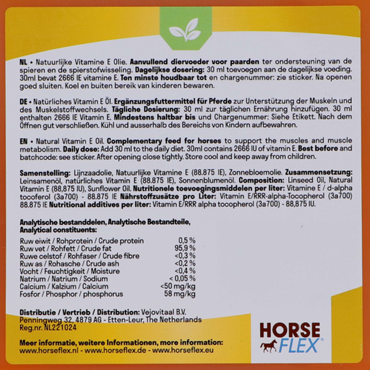 Horseflex Olio di vitamina E naturale