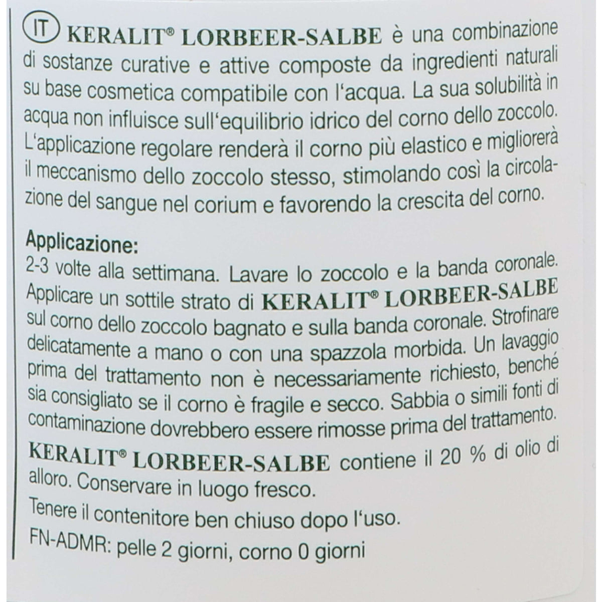 Keralit Unguento per zoccoli all'alloro