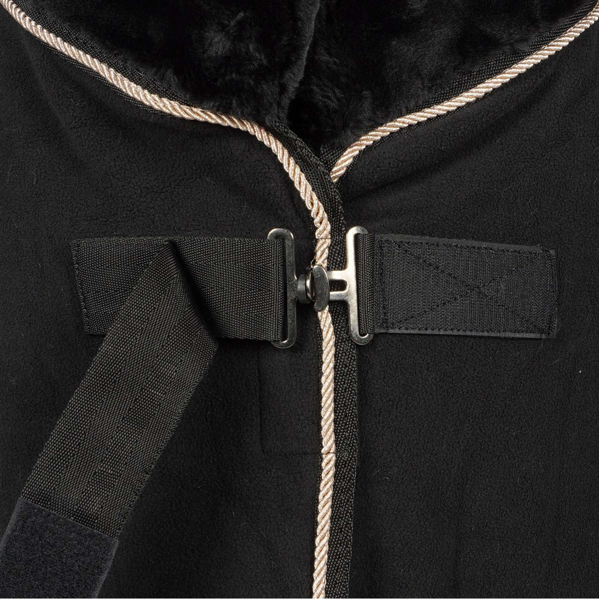 Waldhausen Coperta in Pile Modern Nero/Oro rosa