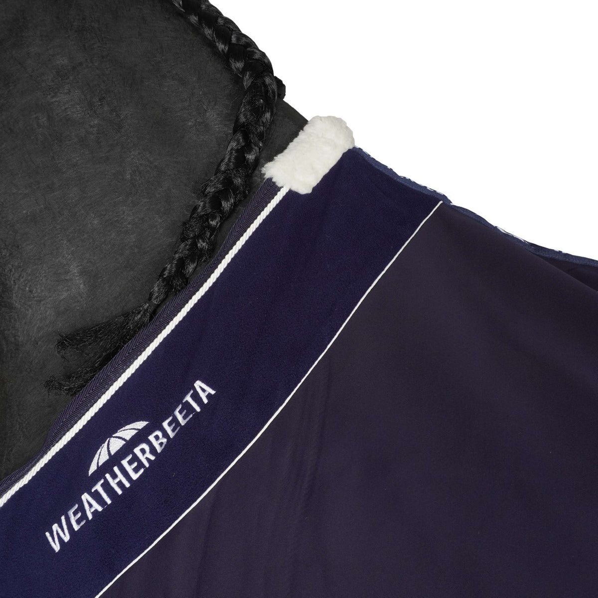 Weatherbeeta Coperta da esposizione Opulence Standard Neck Blu marino/bianco