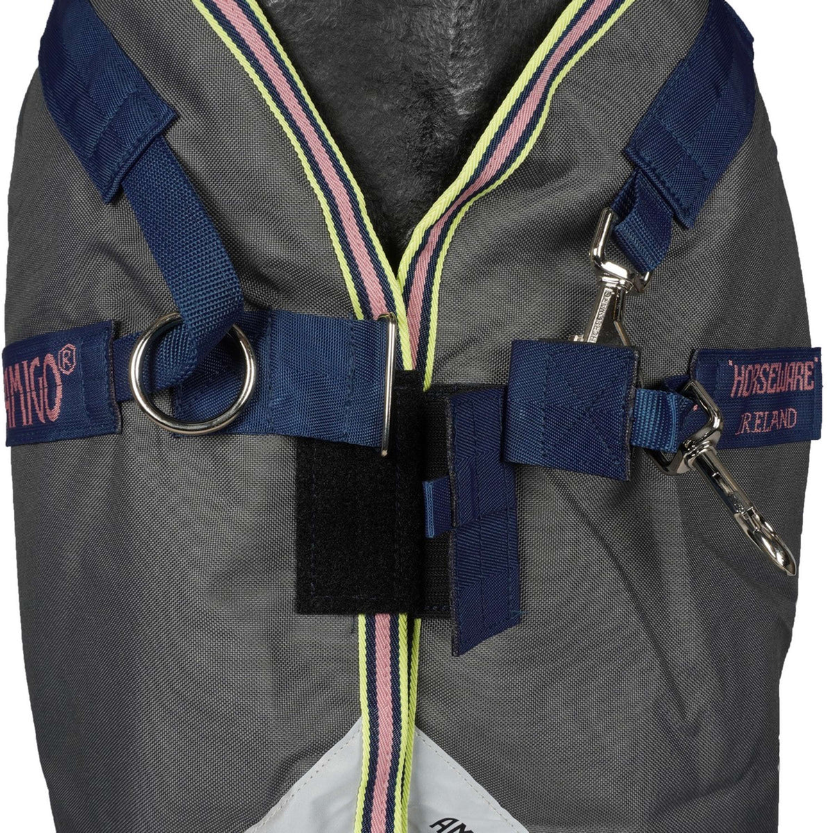 Amigo Bravo 12 Plus Turnout Lite 0g Shadow/Navy/Rose