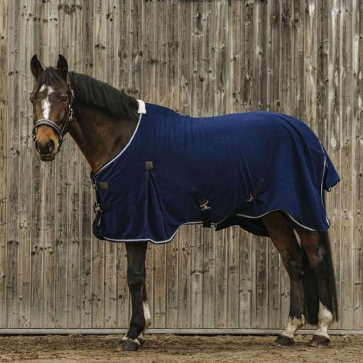 EQUITHÈME Coperta in Pile Vague Navy