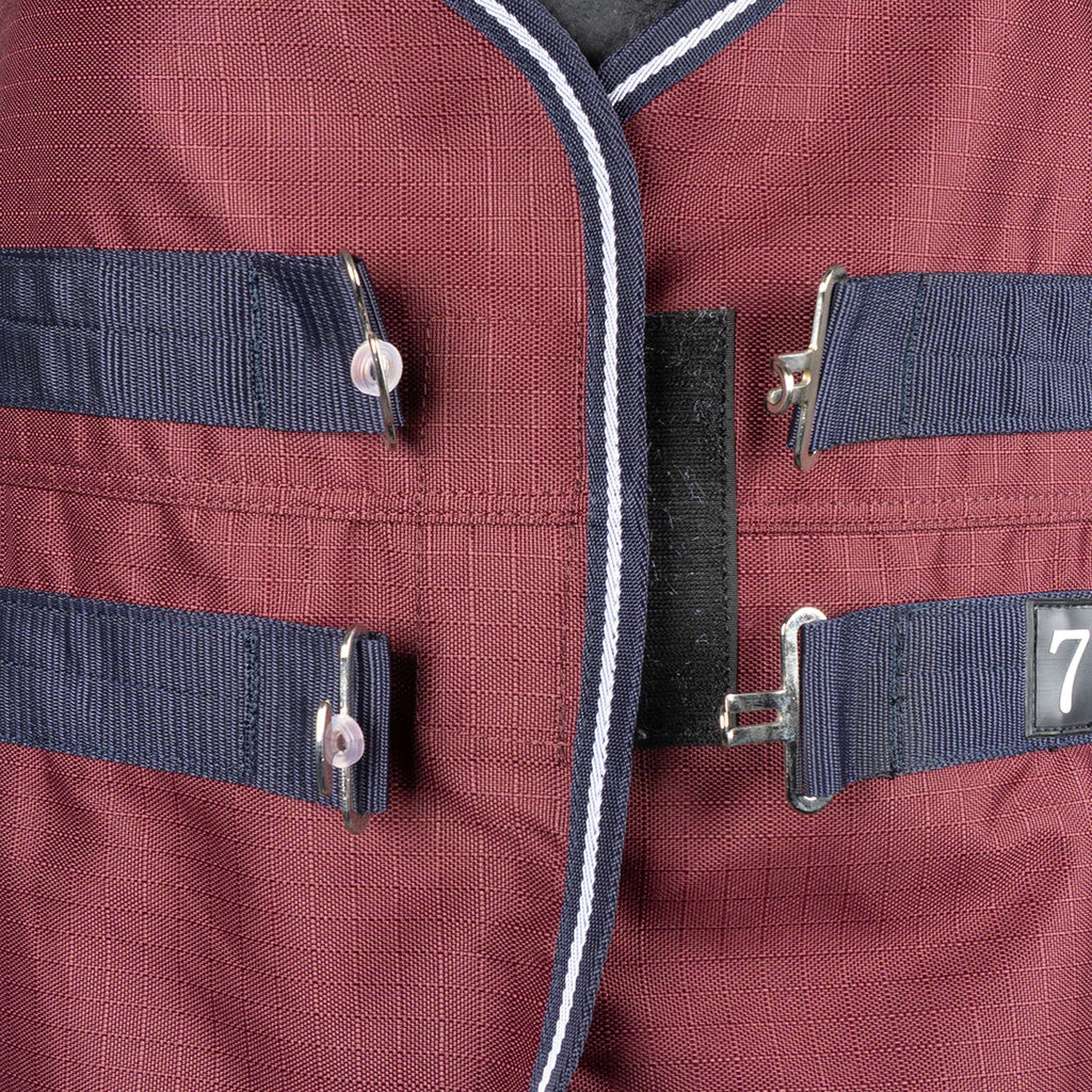 EQUITHÈME Tappeto da Esterno 1200D 0g High Neck Borgogna