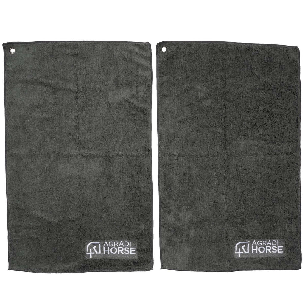 Agradi Horse Asciugamano Microfibre per Paar Grigio