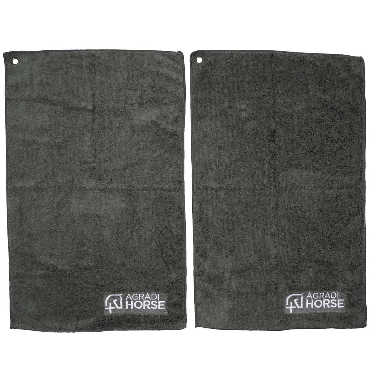 Agradi Horse Asciugamano Microfibre per Paar Grigio