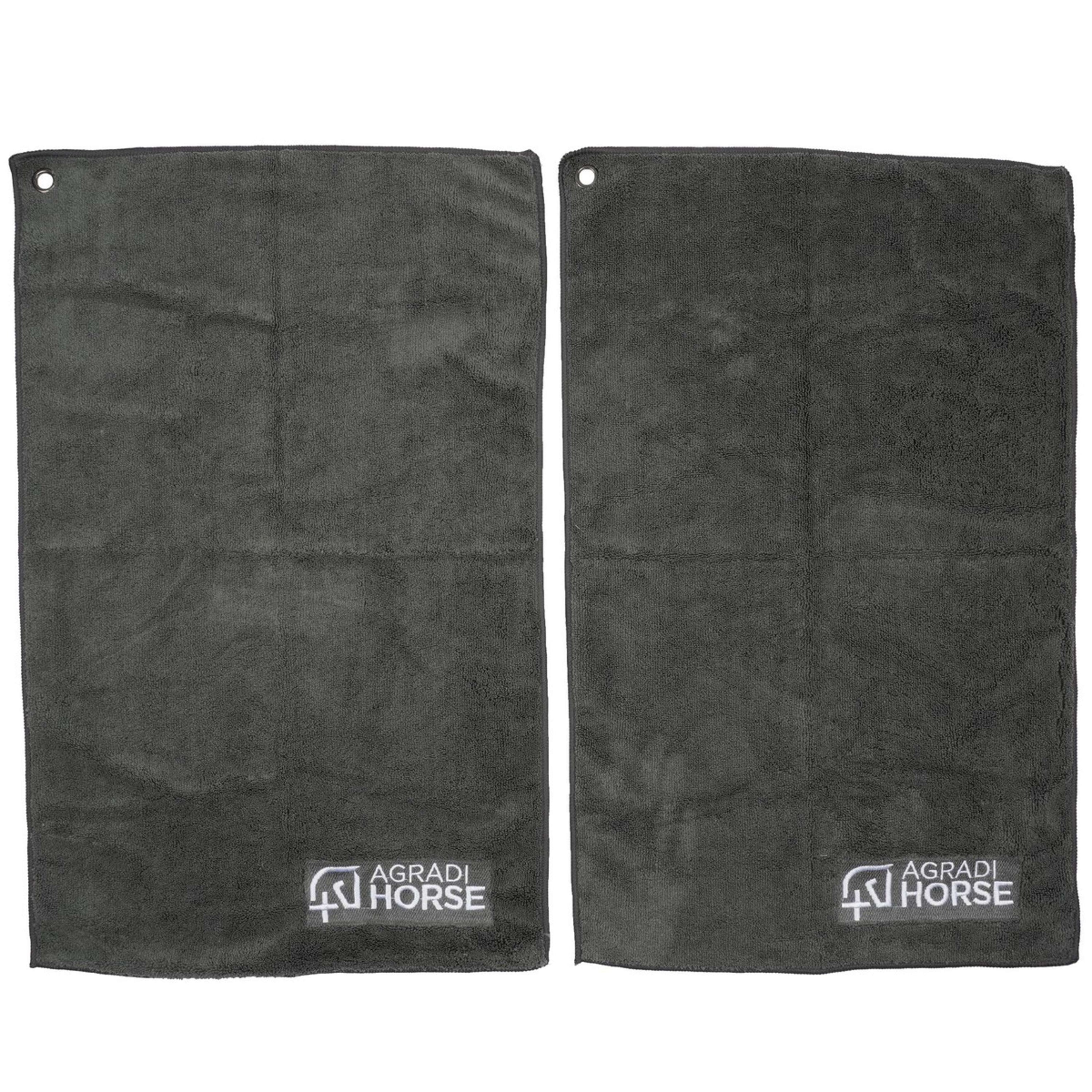Agradi Horse Asciugamano Microfibre per Paar Grigio