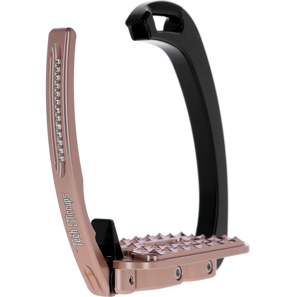 Tech Stirrups Staffe Venice Sloped Evo Swarovski Nero/Oro rosa