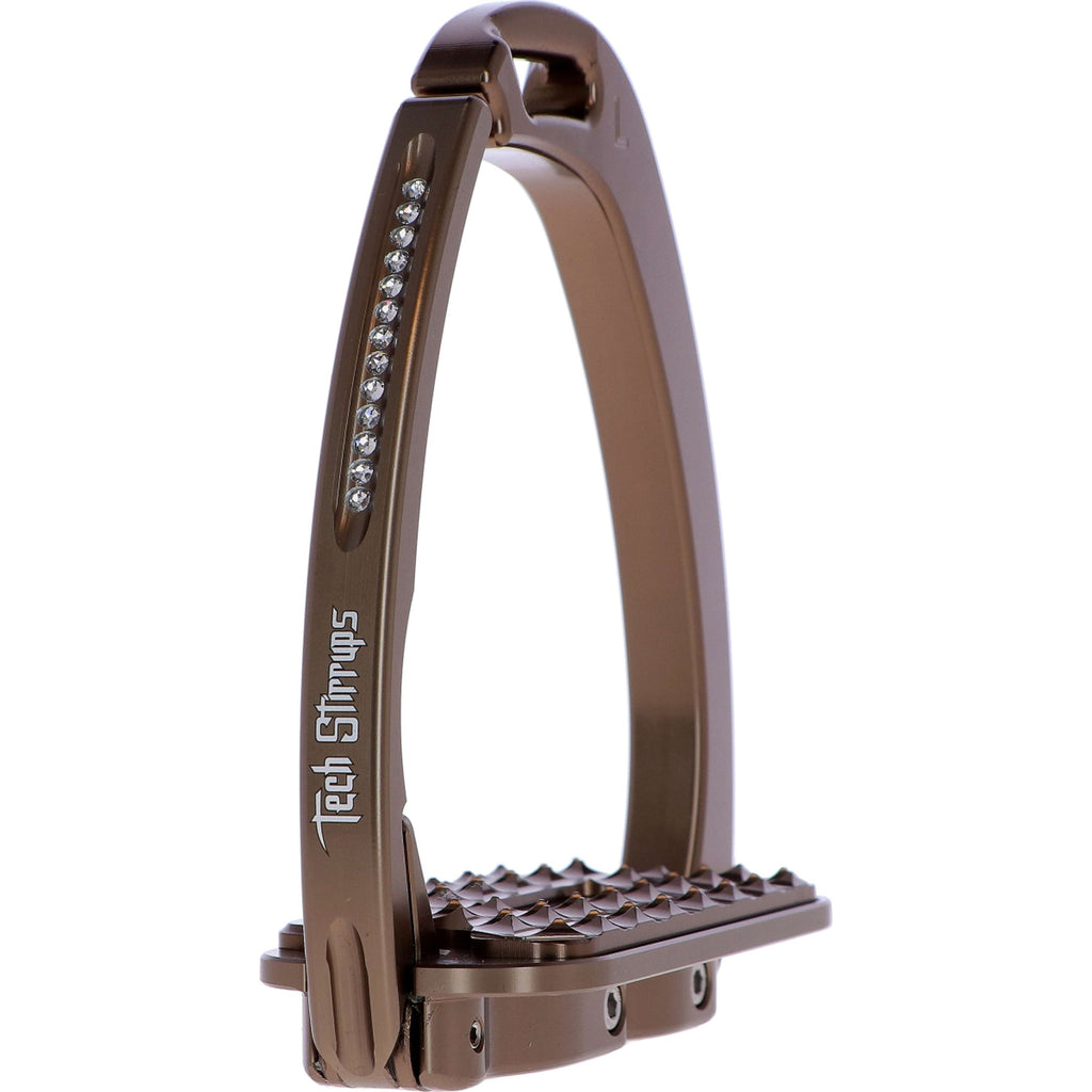 Tech Stirrups Staffe Venice Sloped Evo Swarovski Marrone
