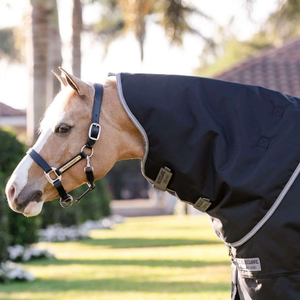 Amigo Turnout Rug 1200D Plus Pony 250g Black/Titanium Grey/Silver