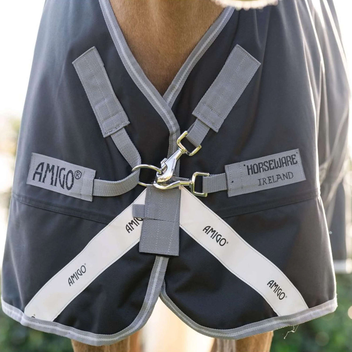 Amigo Turnout 1200D Plus Pony 0g Nero/Grigio Titanio/Argento