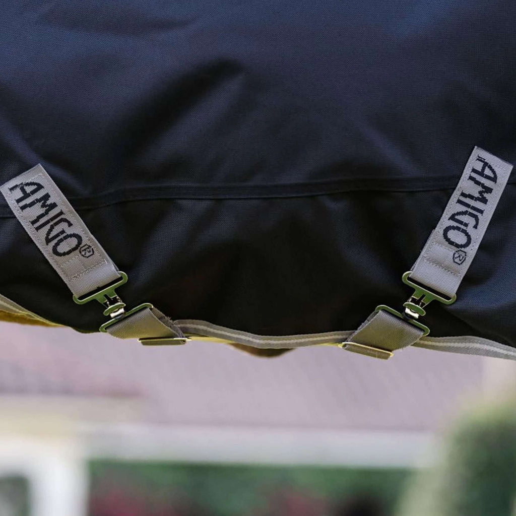 Amigo Turnout Rug 1200D Plus Pony 250g Black/Titanium Grey/Silver