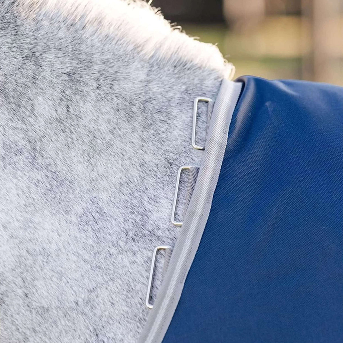 Amigo Turnout Rug 1200D Plus Pony 250g Navy/Titanium Grey/Silver