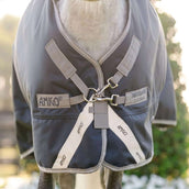 Amigo Turnout Rug 1200D Plus Pony 250g Navy/Titanium Grey/Silver