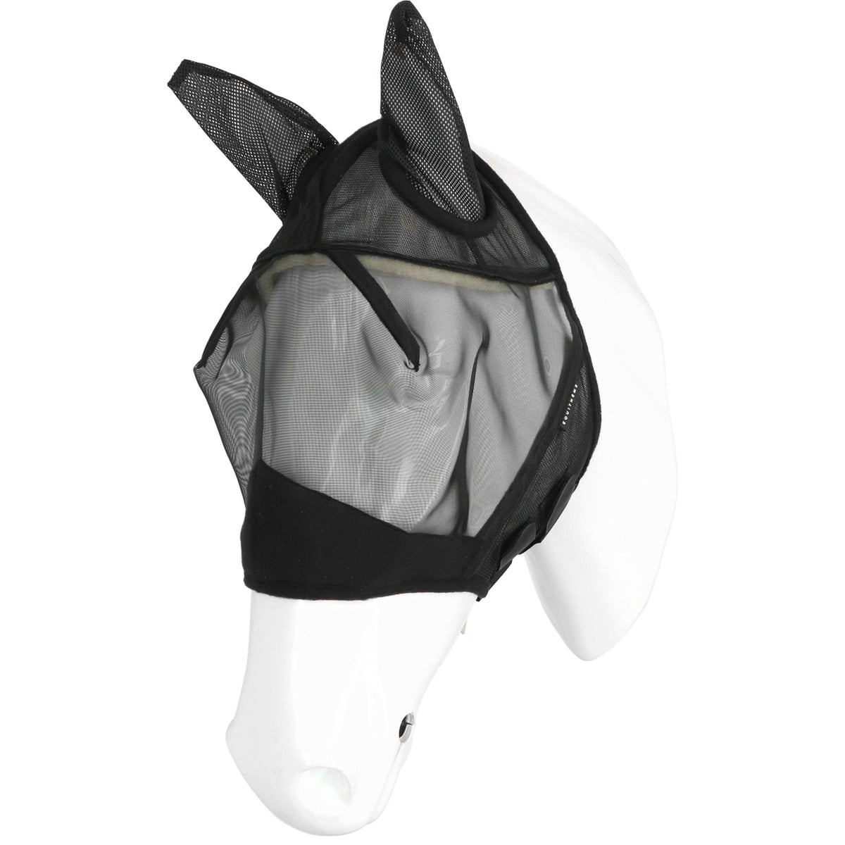 EQUITHÈME Maschera per Mosche Supercut con Protezione UV Nero