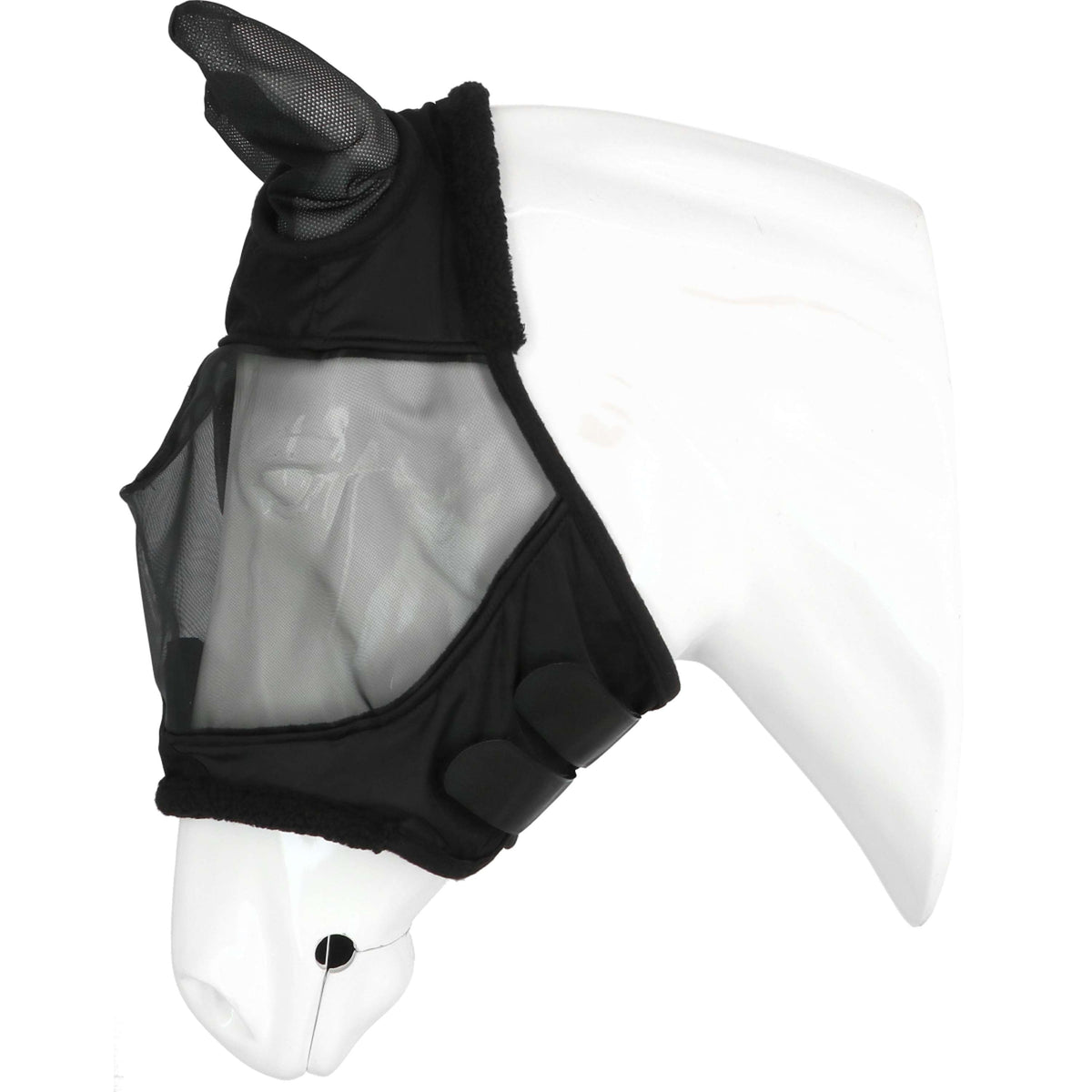 EQUITHÈME Maschera per Mosche Teddy UV Protection Nero