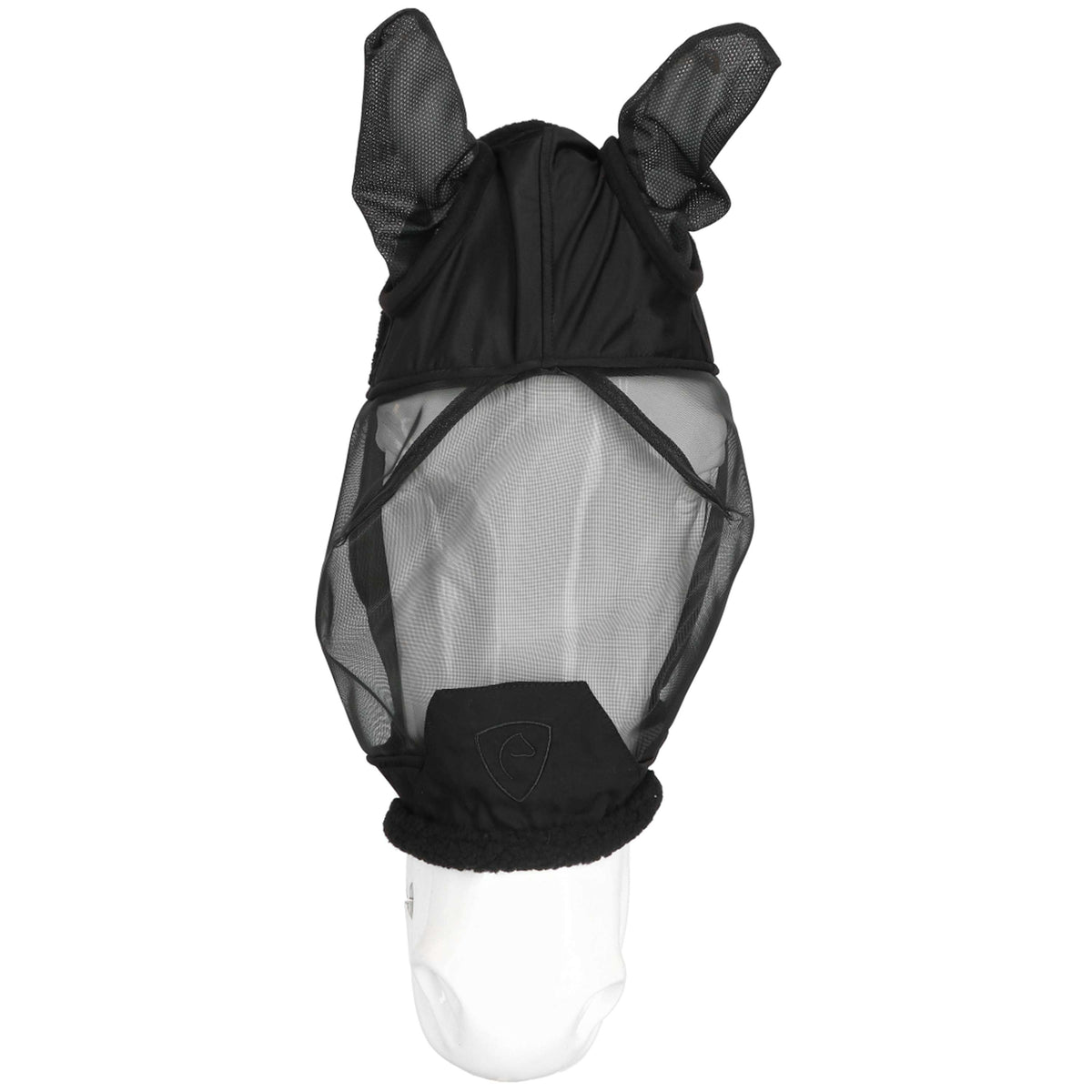 EQUITHÈME Maschera per Mosche Teddy UV Protection Nero
