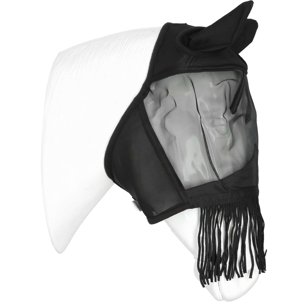 EQUITHÈME Maschera per Mosche Franges con Protezione UV Nero
