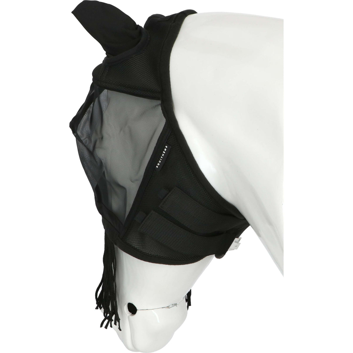 EQUITHÈME Maschera per Mosche Franges con Protezione UV Nero