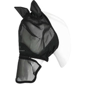 EQUITHÈME Maschera per Mosche Zipper con Protezione UV Nero