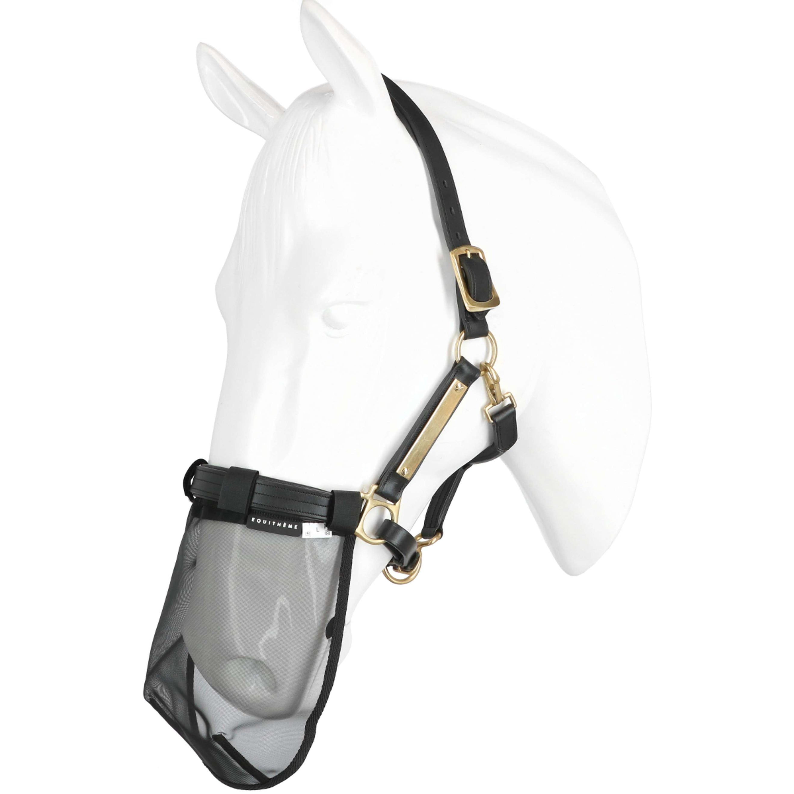 EQUITHÈME Rete nasale con Protezione UV Nero