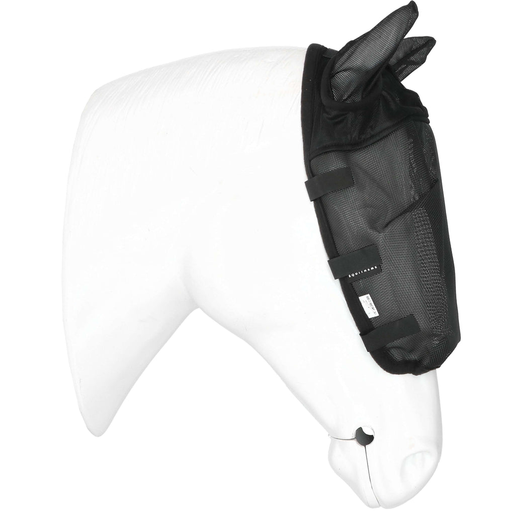 EQUITHÈME Capezza con Maschera Antimosche con Protezione UV Nero