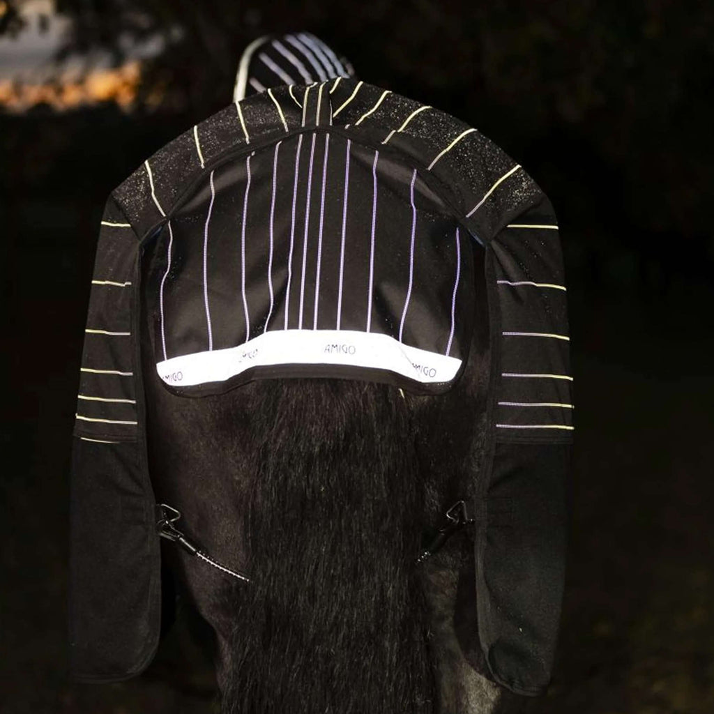 Amigo Turnout Rug FieldSafe Reflectech Plus 1200D 0g Black/Reflective/Black