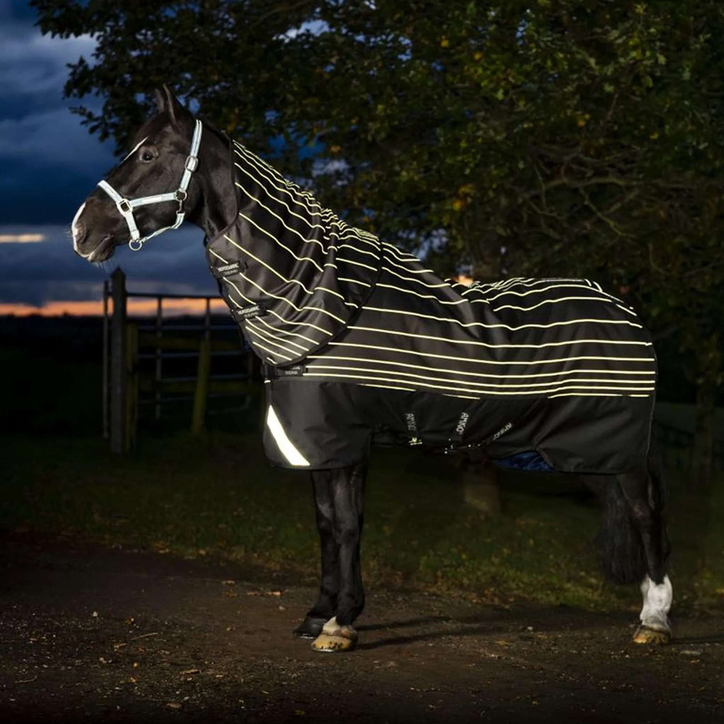 Amigo Turnout Rug FieldSafe Reflectech Plus 1200D 0g Black/Reflective/Black
