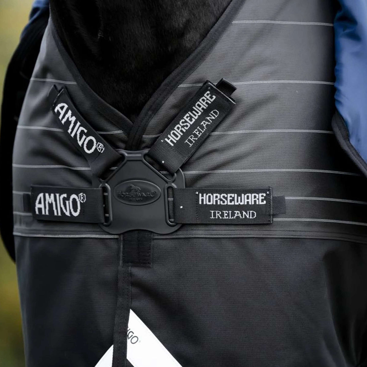 Amigo Turnout Rug FieldSafe Reflectech Plus 1200D 50g Black/Reflective/Black