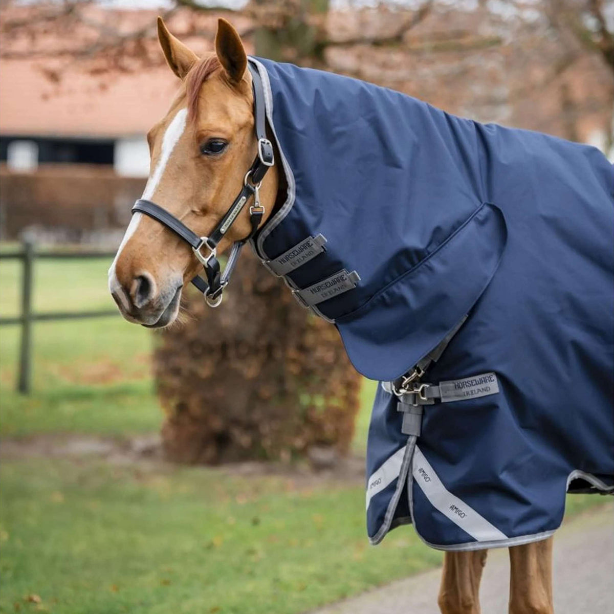 Amigo Turnout Rug Integrated 1200D 250g Navy/Titanium Grey/Silver