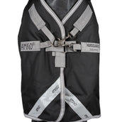 Amigo Turnout Rug Integrated 1200D 250g Black/Titanium Grey/Silver