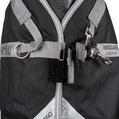 Amigo Turnout Rug Integrated 1200D 250g Black/Titanium Grey/Silver