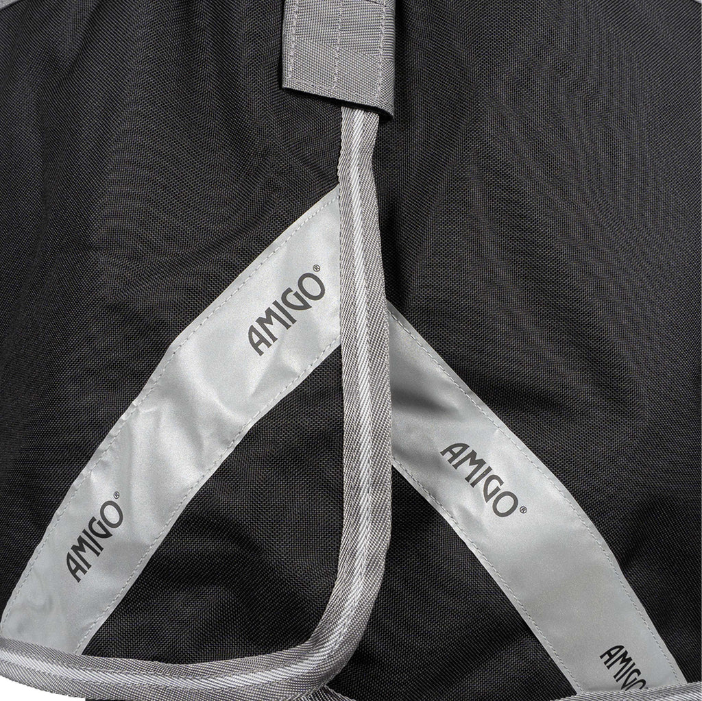 Amigo Turnout Rug Integrated 1200D 250g Black/Titanium Grey/Silver