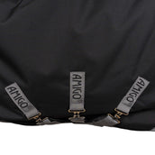 Amigo Turnout Rug Integrated 1200D 250g Black/Titanium Grey/Silver