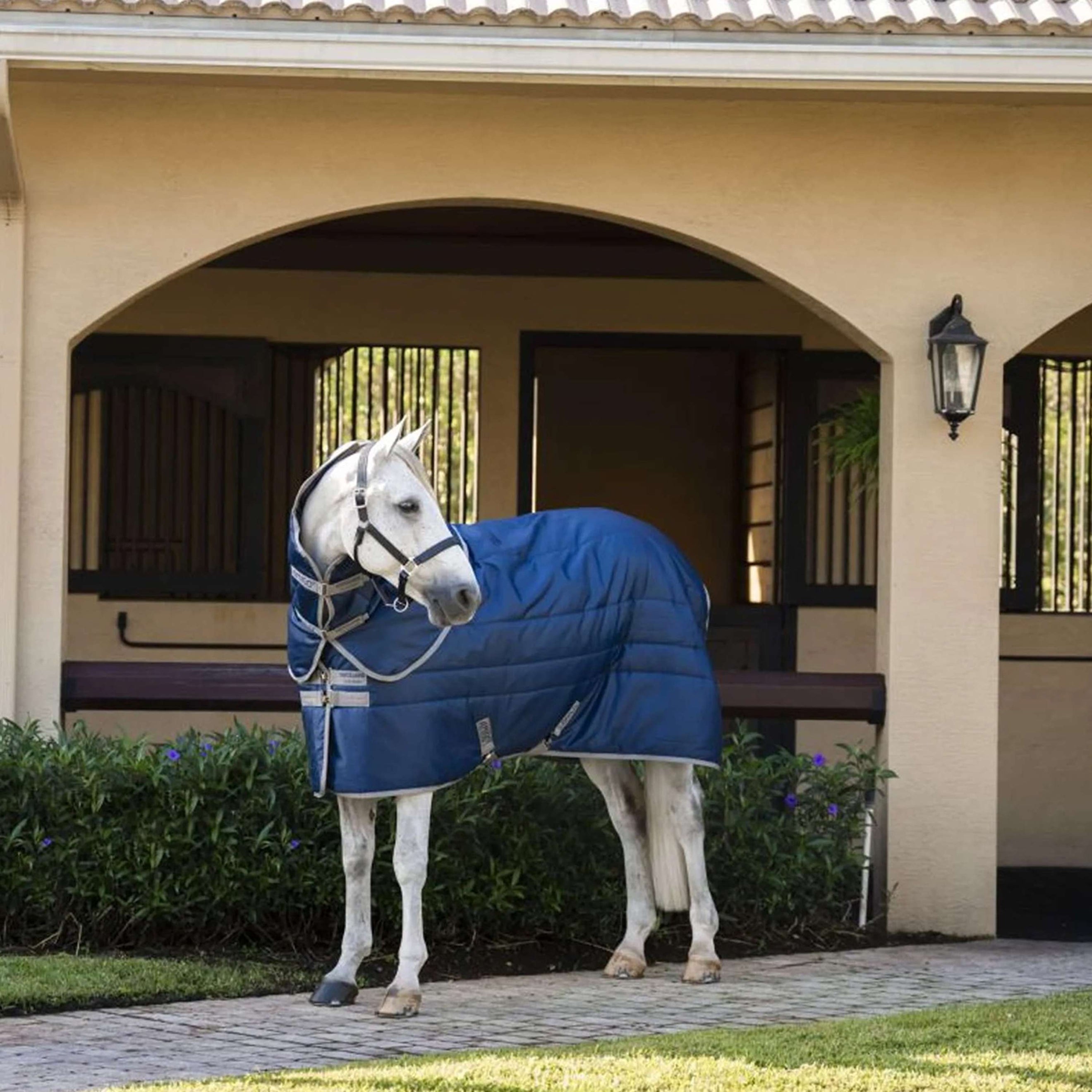 Amigo Ripstop Insulator Plus Pony Stable 200g Navy/Titanium Grey Amigo Ripstop Insulator Plus Pony Stable 200g Navy/Titanium Grey