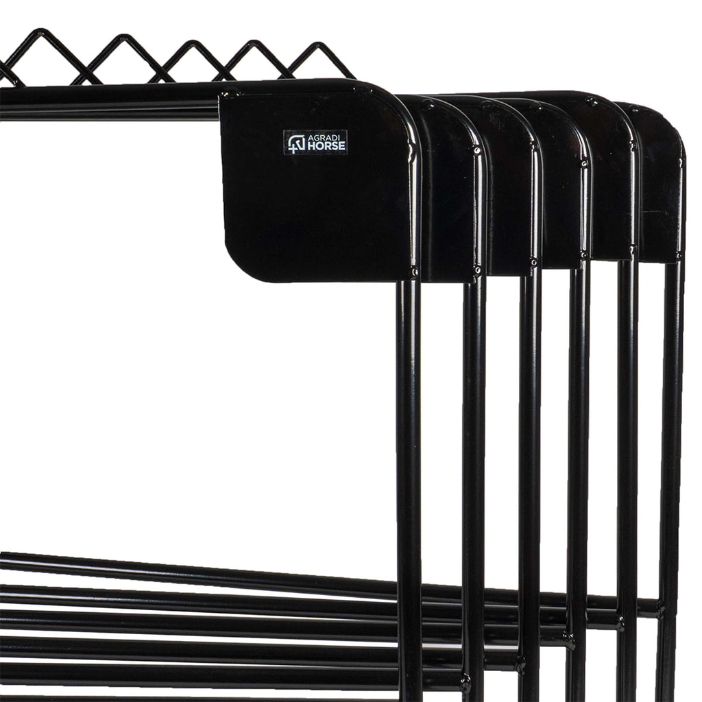 Agradi Horse Supporto per Coperte per 6 Coperte Metalle XH Nero