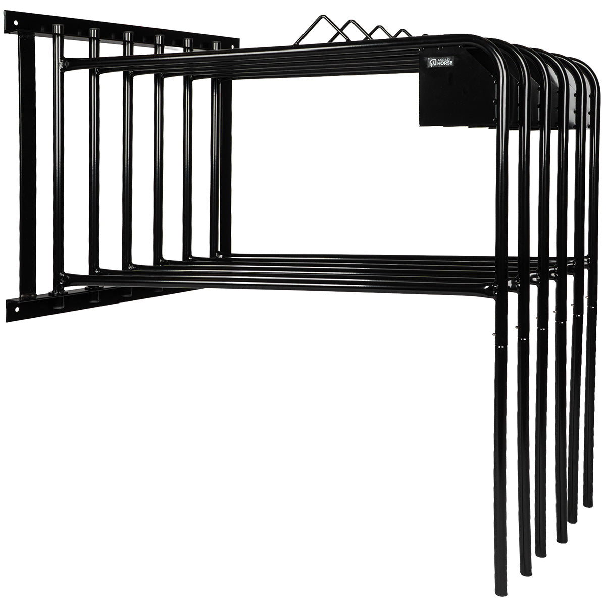 Agradi Horse Supporto per Coperte per 6 Coperte Métal S Nero