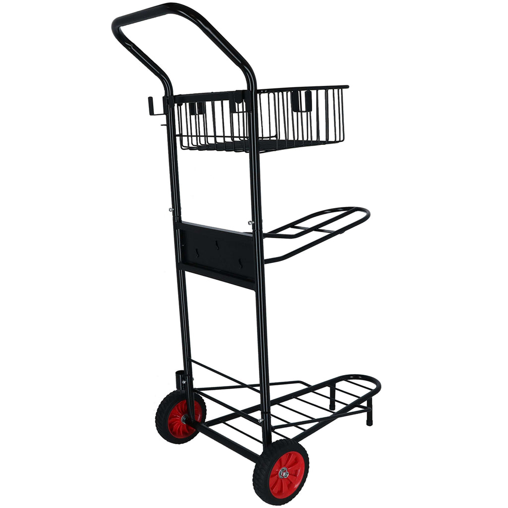 Agradi Horse Carrello Porta-Sella con Cestino Nero