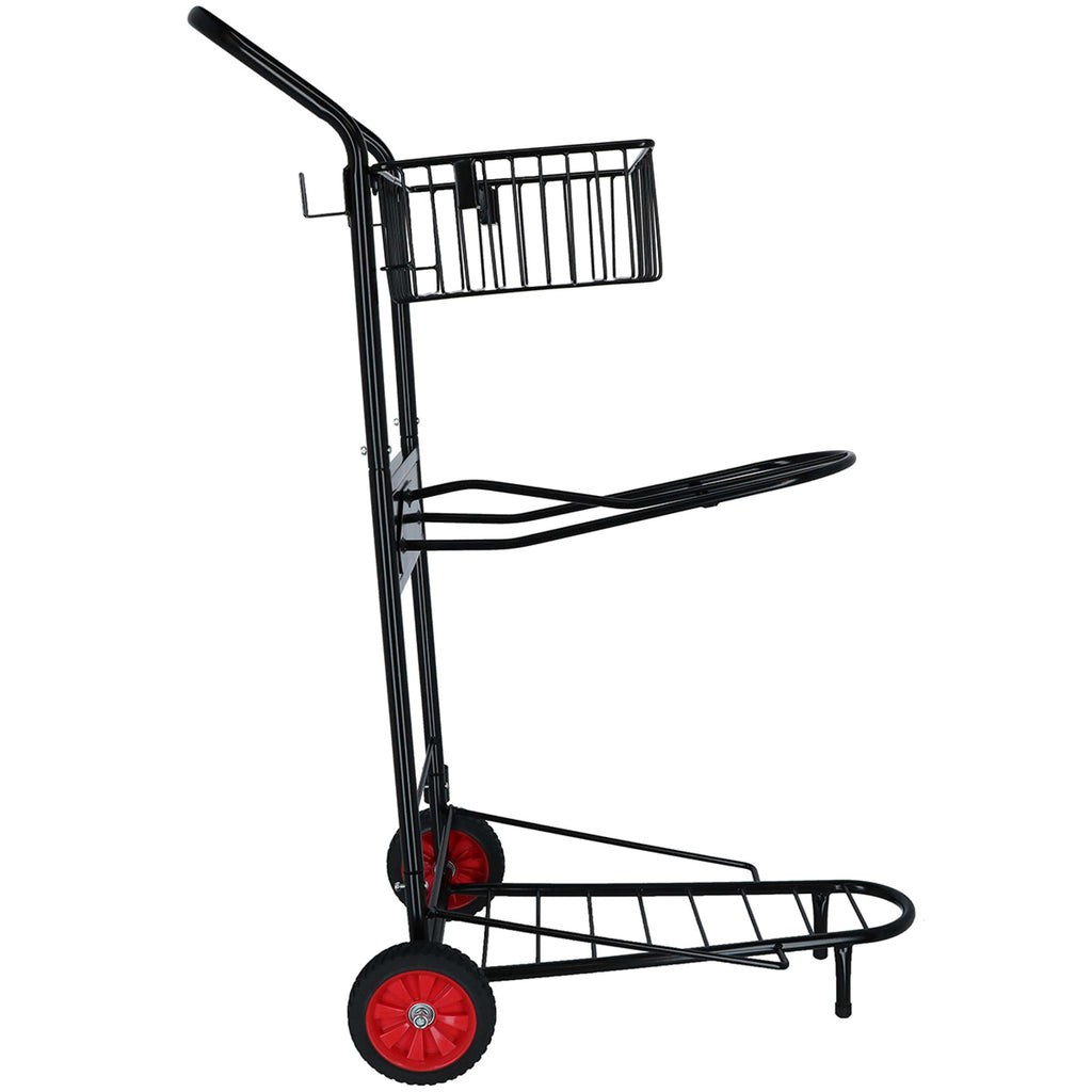 Agradi Horse Carrello Porta-Sella con Cestino Nero