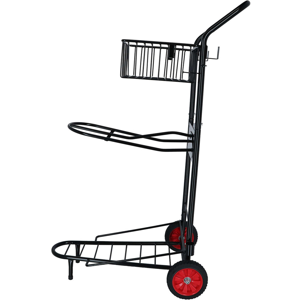 Agradi Horse Carrello Porta-Sella con Cestino Nero