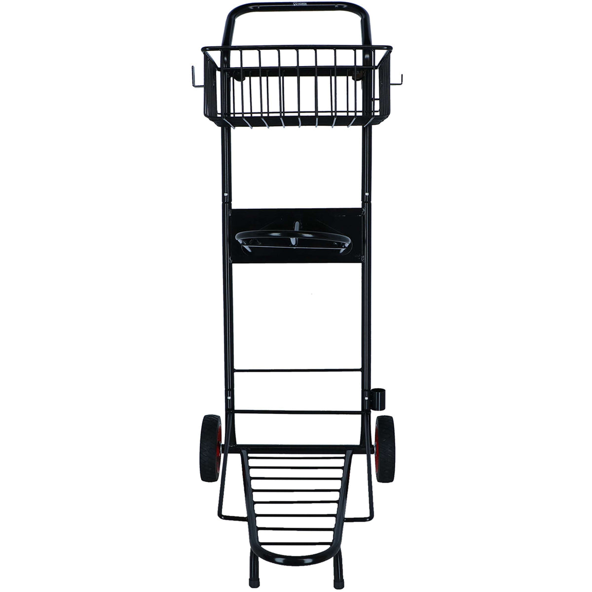 Agradi Horse Carrello Porta-Sella con Cestino Nero