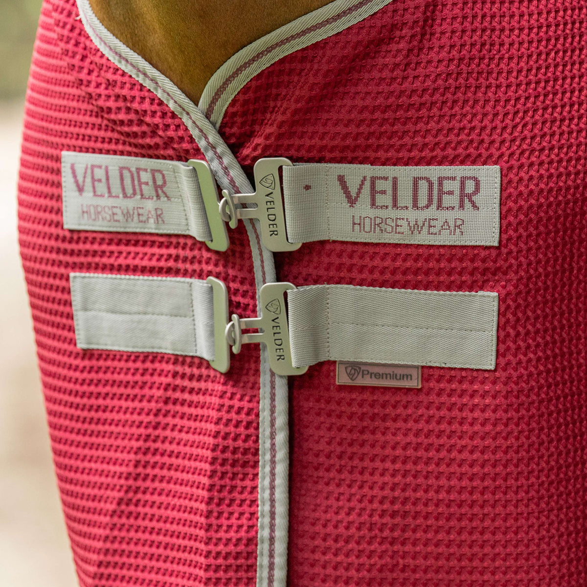 Velder Horsewear Premium Waffle Cooler Rug Rosso Gelso
