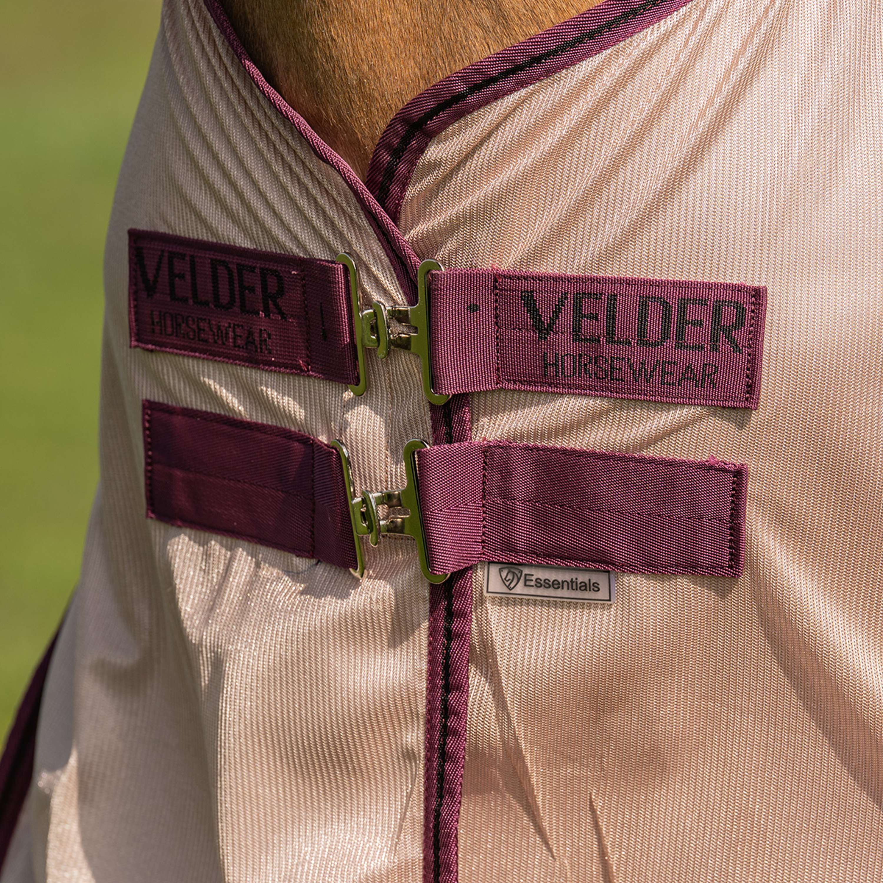 Velder Horsewear Essentials Pony Coperta Antimosche Mesh con collo Earth Grey