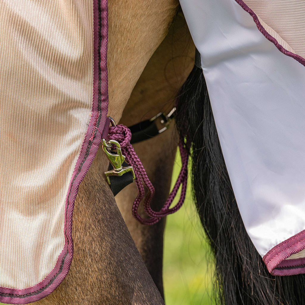 Velder Horsewear Essentials Coperta Antimosche Mesh con collo Earth Grey