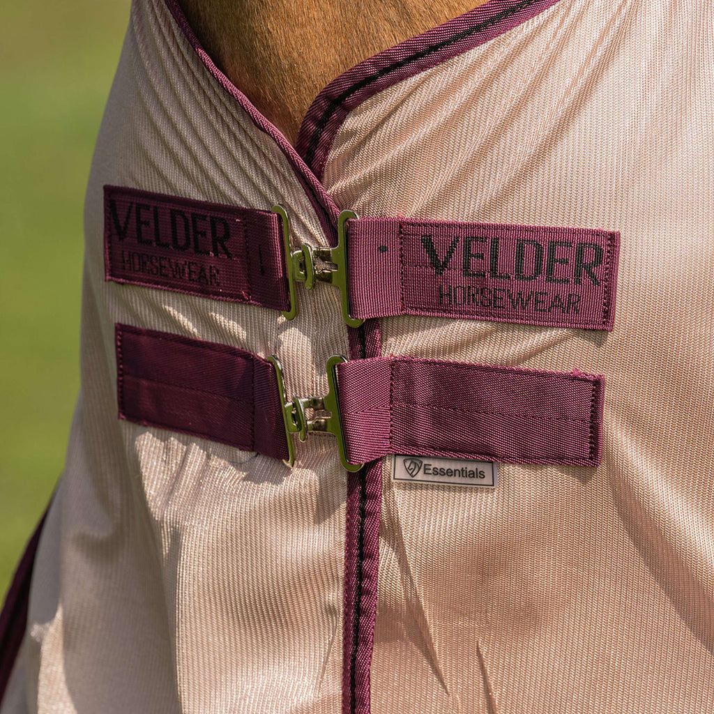 Velder Horsewear Essentials Coperta Antimosche Mesh con collo Earth Grey